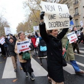 Les catholiques intégristes ont manifesté ŕ leur tour contre le mariage gay