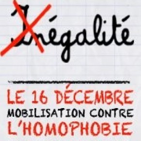 Les partisans du mariage homosexuel appels  manifester le 16 dcembre - Mobilisation