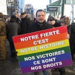 Manifestations de partisans du mariage homosexuel au Québec