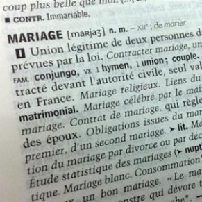 Mariage pour tous... les dictionnaires ou presque