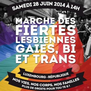 Marche des Fierts LGBT 2014, le 28 juin entre Luxembourg et Rpublique