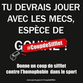 Les internautes invits  donner un #CoupdeSifflet - Homophobie dans le sport