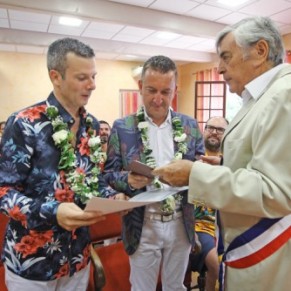 Deux homosexuels maris symboliquement en 2011 s'unissent lgalement - Pyrnes-Orientales