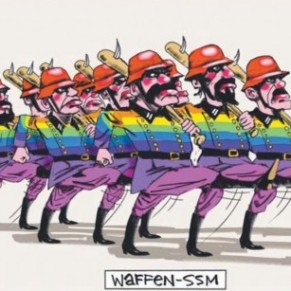Un journal australien caricature les militants LGBT en soldats nazis - Mariage gay