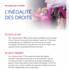 Les dputs PS distribuent une brochure sur le programme de Fillon - <I>Punitions</I>