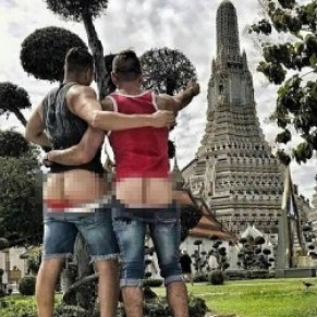 Un couple gay californien emprisonn pour des photos de nus devant des temples  - Thalande 