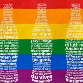 Coca-Cola soutient la loi anti-homophobie en s'affichant en Une des journaux  - Suisse 