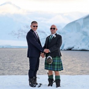 Premier mariage gay sur le territoire antarctique britannique - Antartique